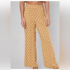 Boho yellow polka dot pants